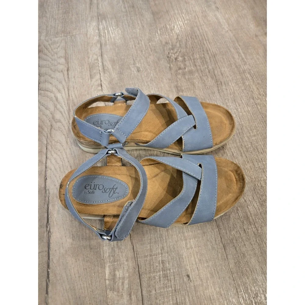 eurosoft sandals size 6m Blue Strappy‎